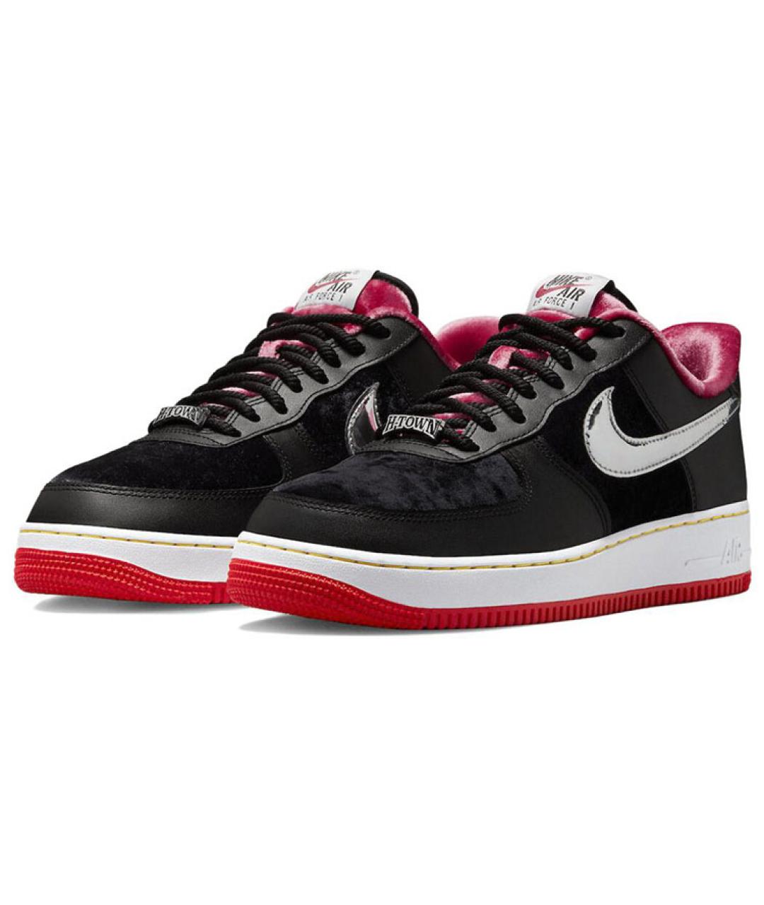 NIKE Черные кожаные низкие кроссовки / кеды, фото 4