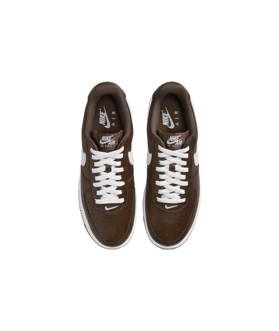 NIKE Коричневые кожаные кроссовки, фото 4