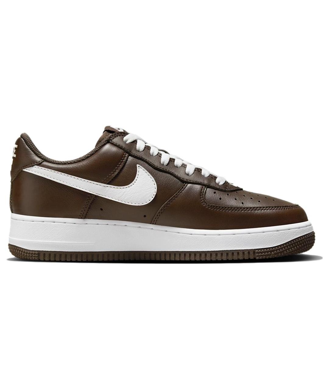 NIKE Коричневые кожаные кроссовки, фото 2