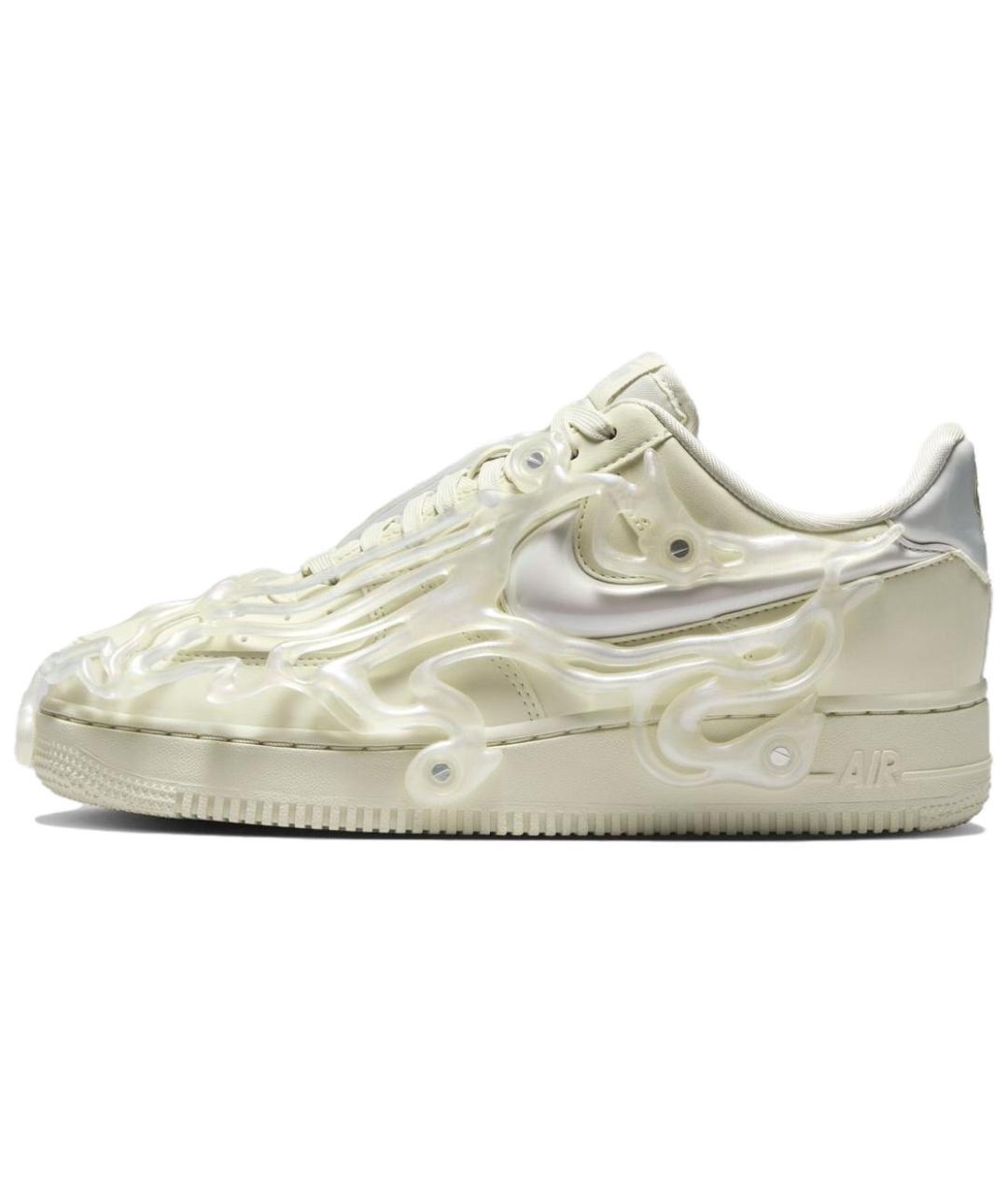 NIKE Бежевые кожаные кроссовки, фото 4