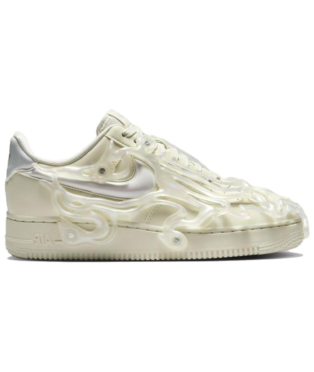 NIKE Бежевые кожаные кроссовки, фото 1