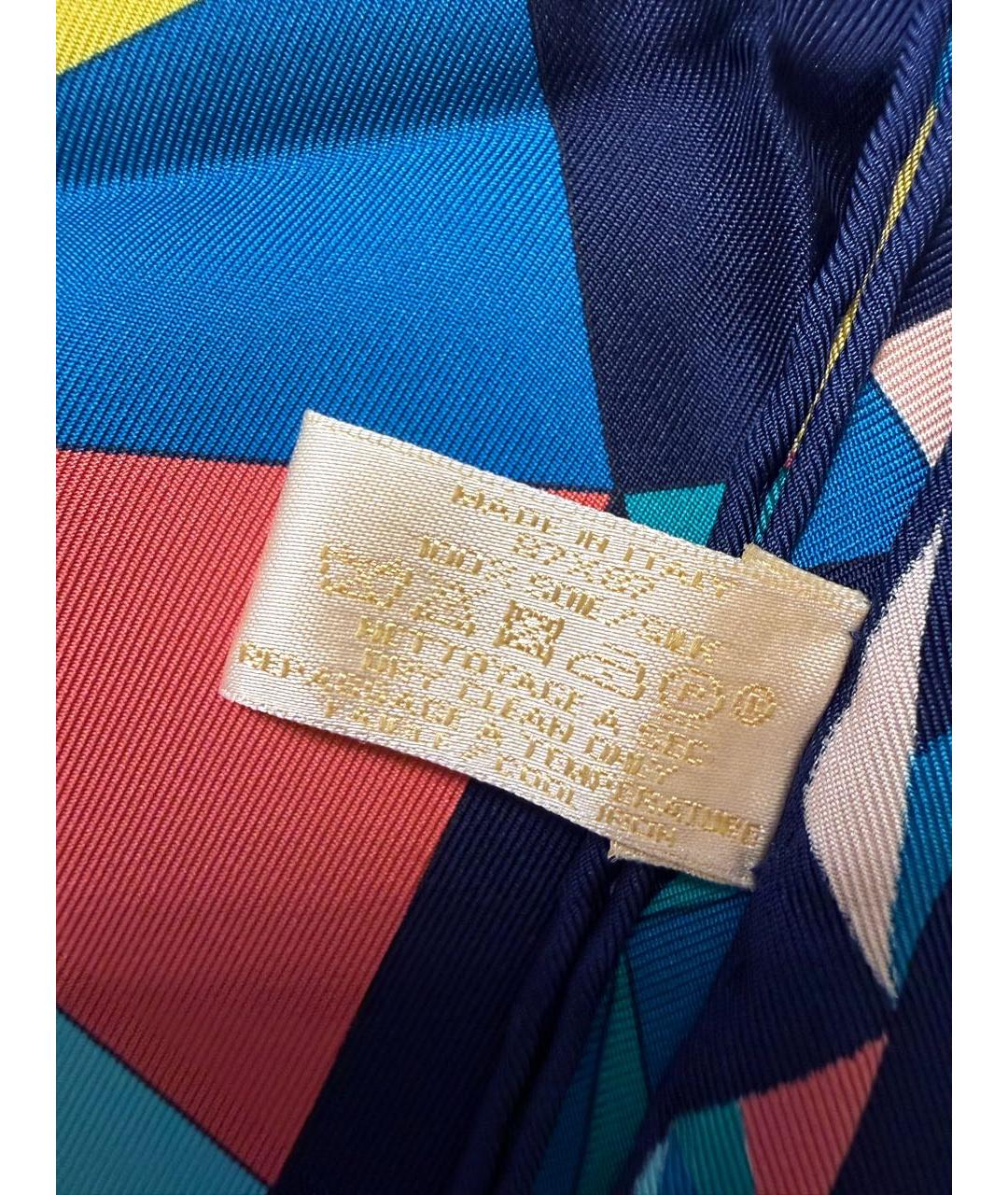 CARTIER Синий шелковый платок, фото 5