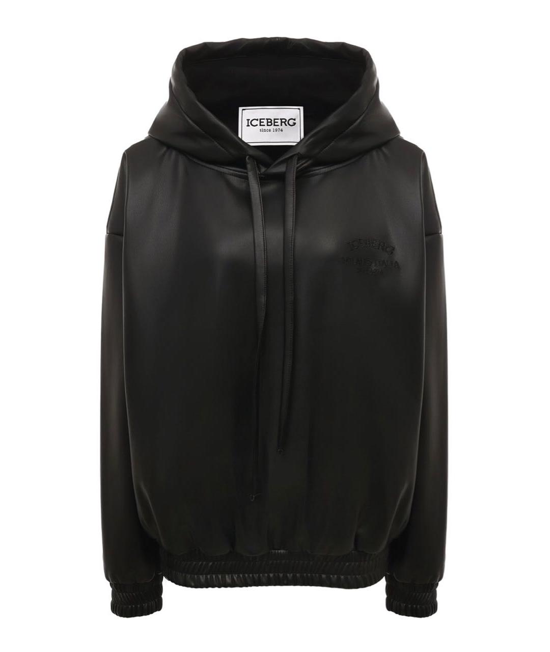 ICEBERG Черная полиуретановая куртка, фото 9