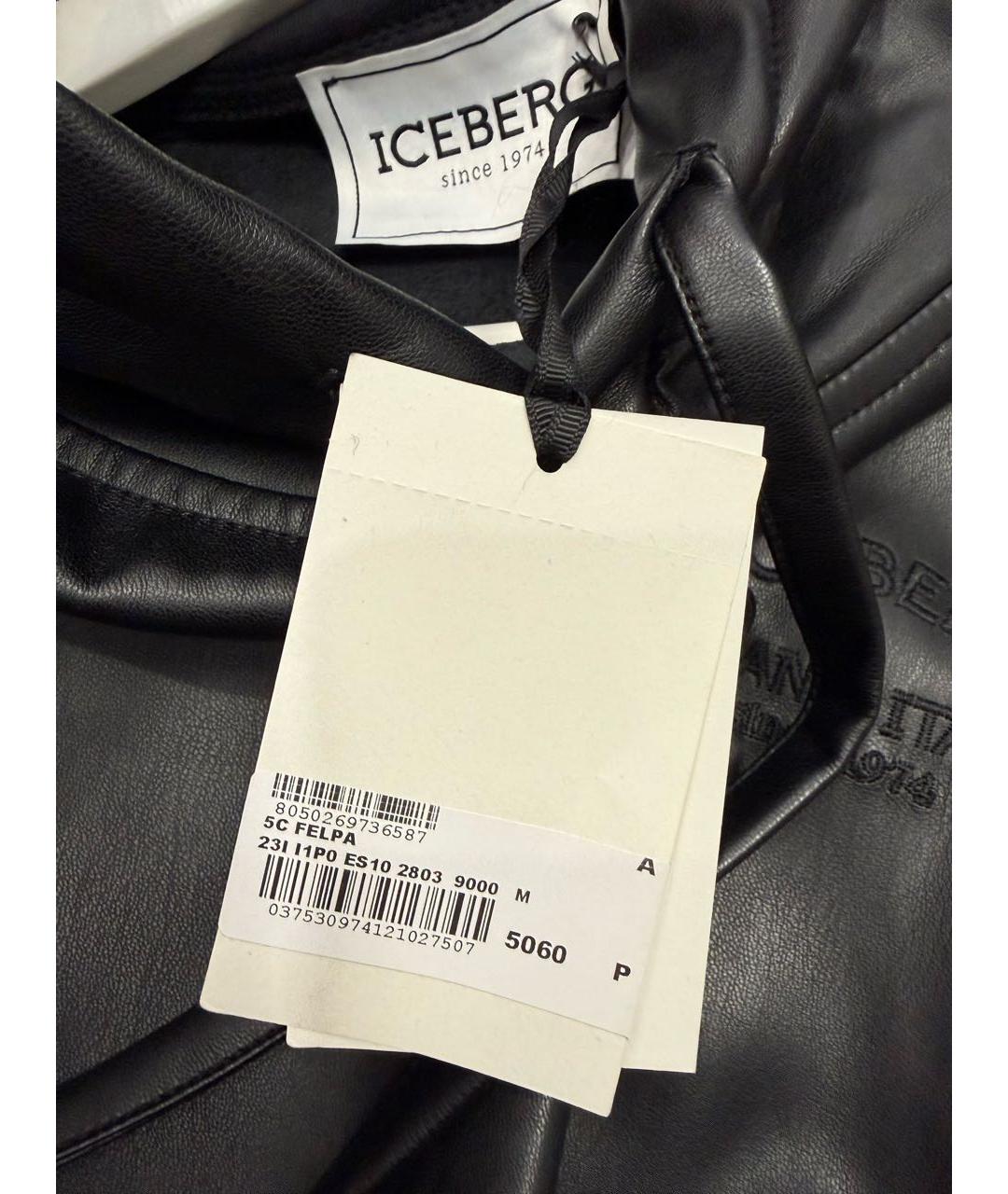 ICEBERG Черная полиуретановая куртка, фото 5
