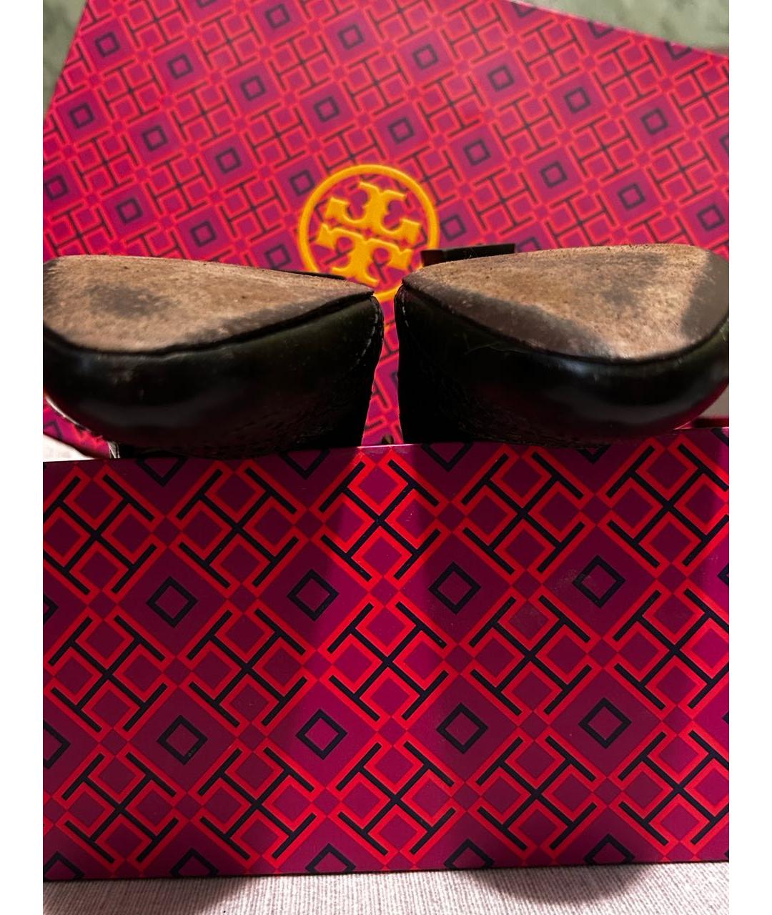 TORY BURCH Зеленые кожаные туфли, фото 6