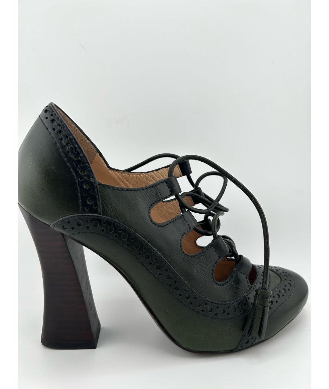 TORY BURCH Зеленые кожаные туфли, фото 9