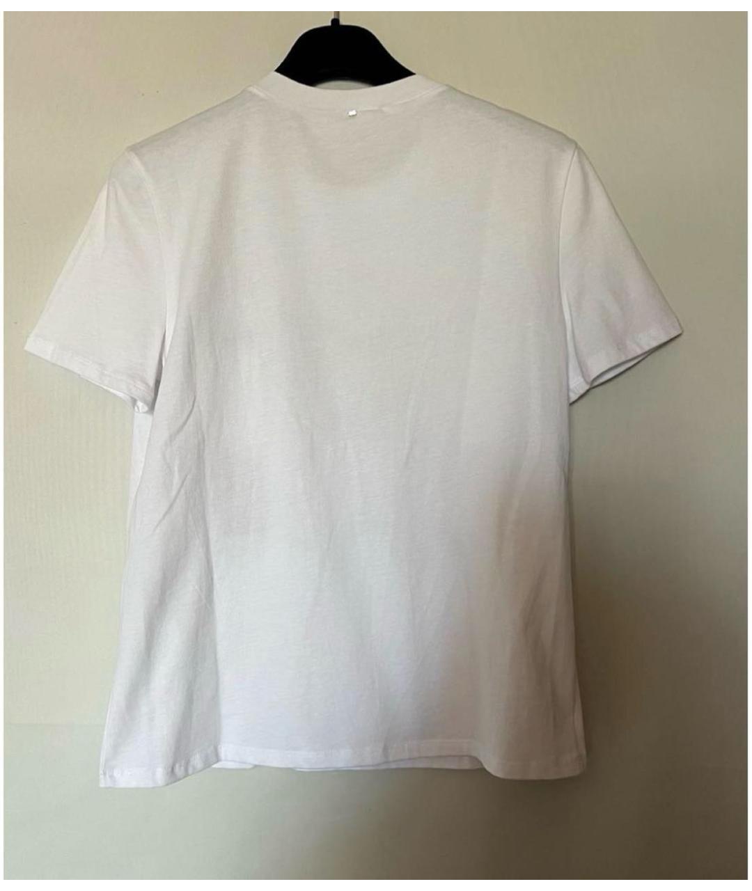 SPORTMAX Белая хлопко-эластановая футболка, фото 3