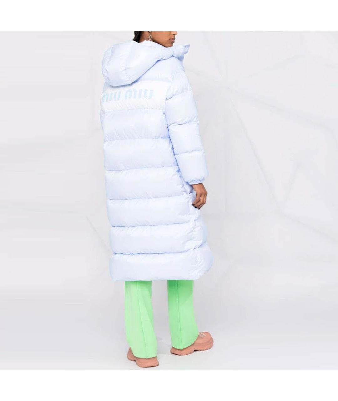 MIU MIU Голубой пуховик, фото 3