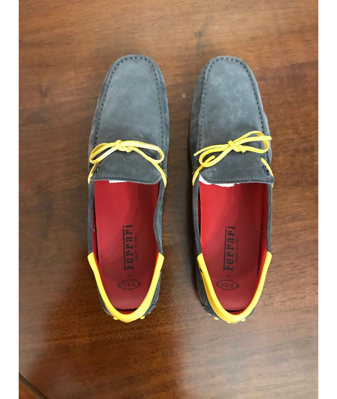 TOD'S Серые замшевые мокасины, фото 3