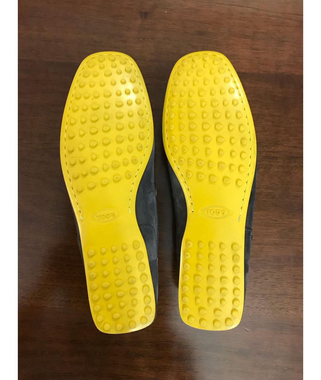 TOD'S Серые замшевые мокасины, фото 5