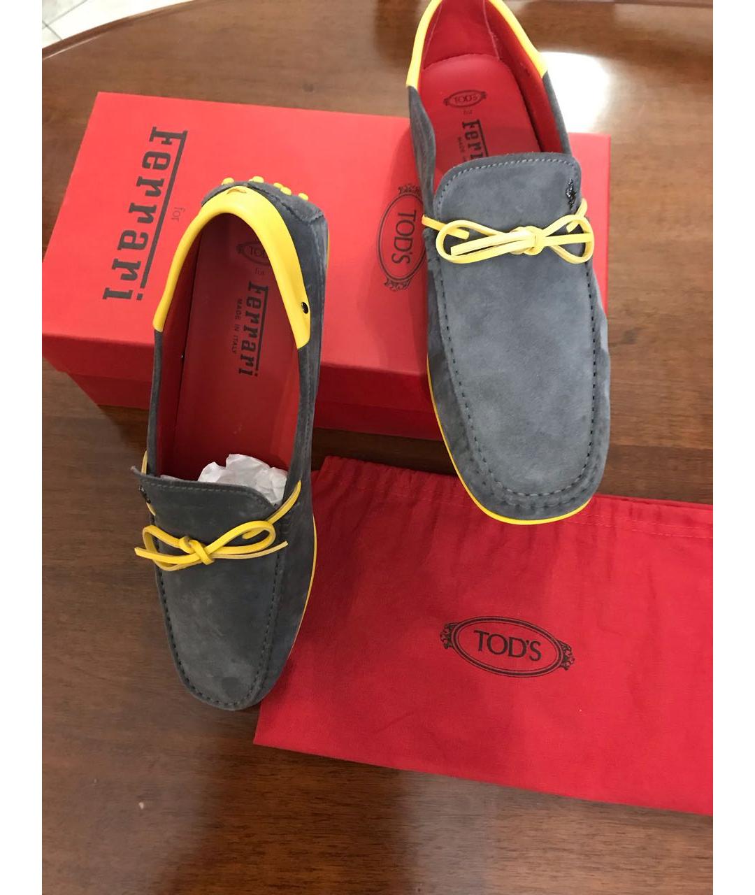 TOD'S Серые замшевые мокасины, фото 6