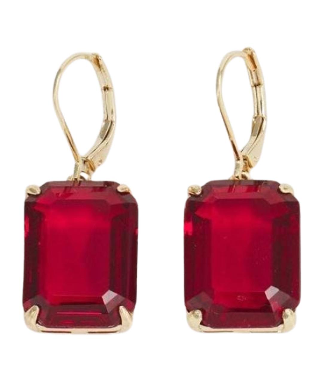 RALPH LAUREN Красные латунные серьги, фото 1