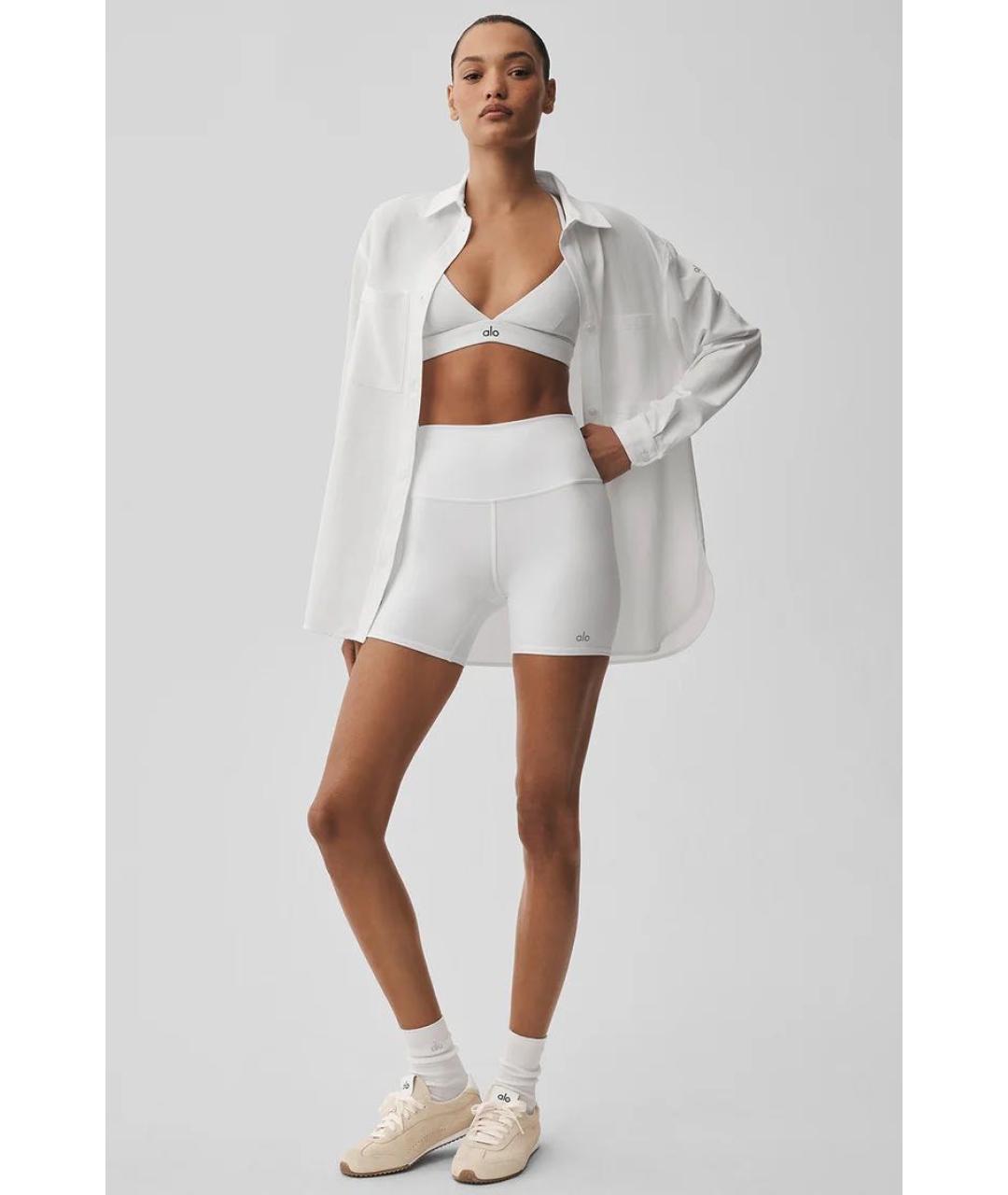 ALO YOGA Белые шорты, фото 4