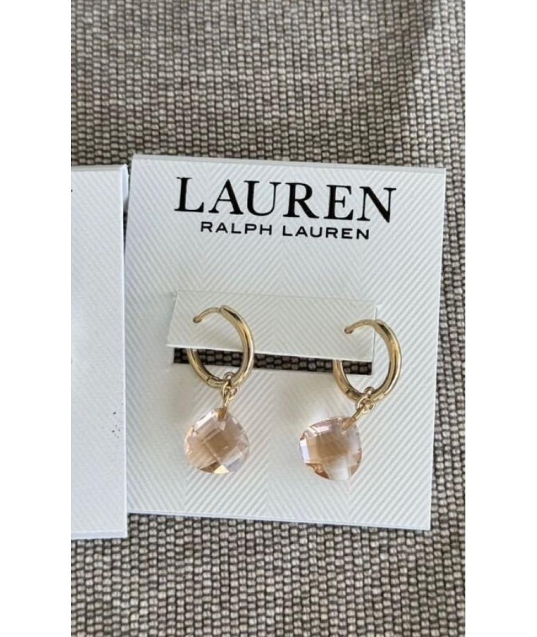 RALPH LAUREN Золотые латунные серьги, фото 5