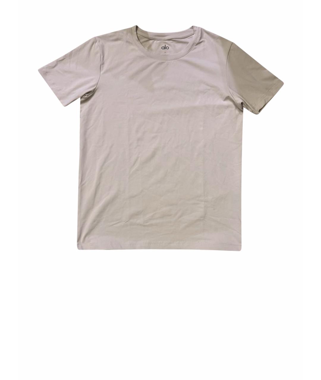 ALO YOGA Бежевая футболка, фото 1