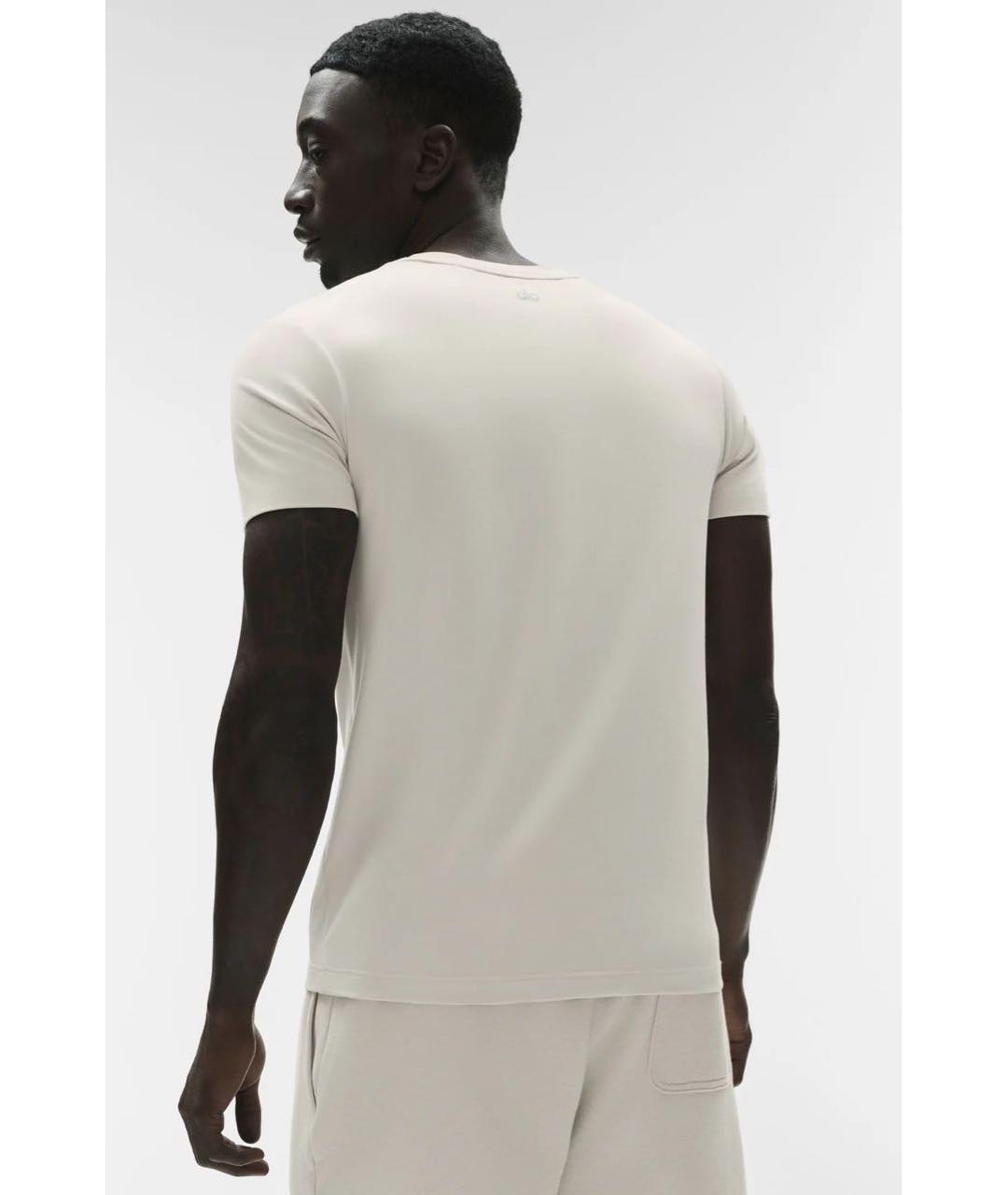 ALO YOGA Бежевая футболка, фото 3