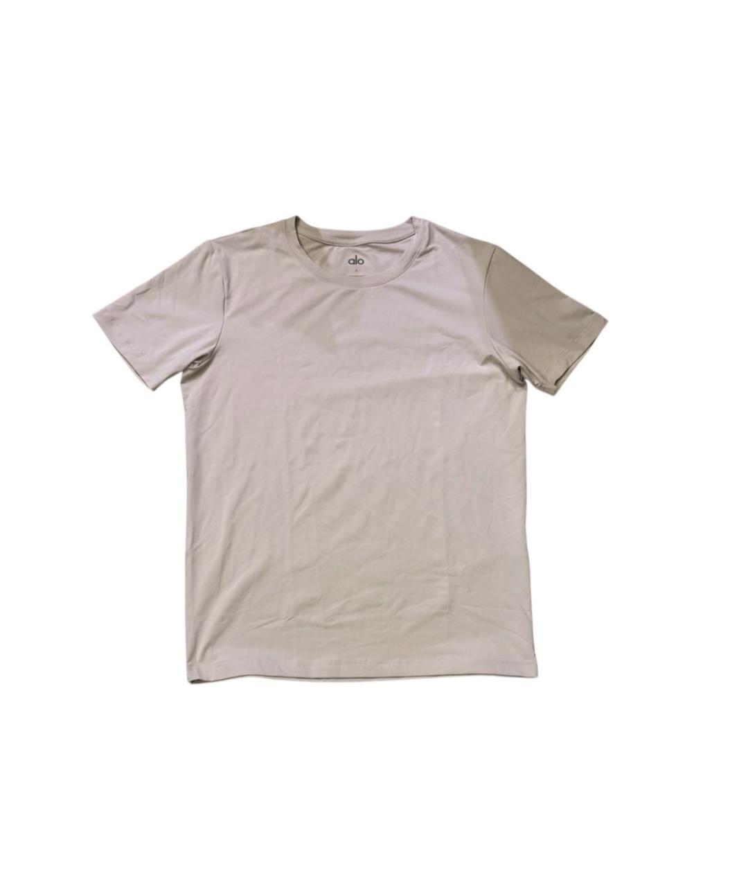ALO YOGA Бежевая футболка, фото 5
