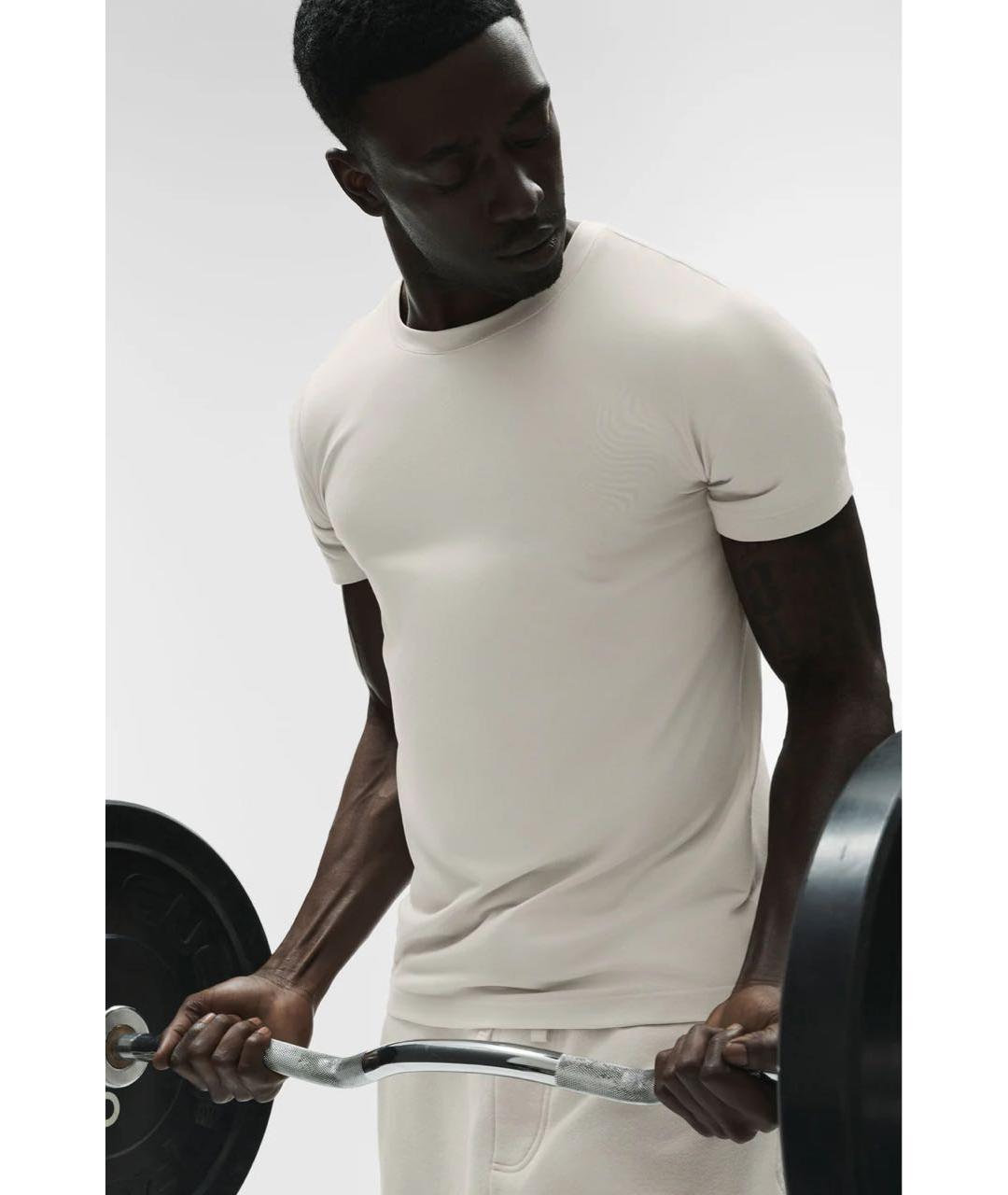 ALO YOGA Бежевая футболка, фото 2