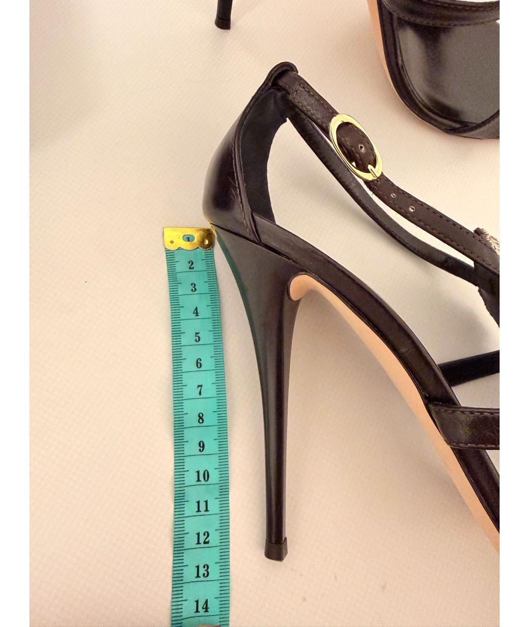 GIUSEPPE ZANOTTI DESIGN Коричневые кожаные босоножки, фото 7