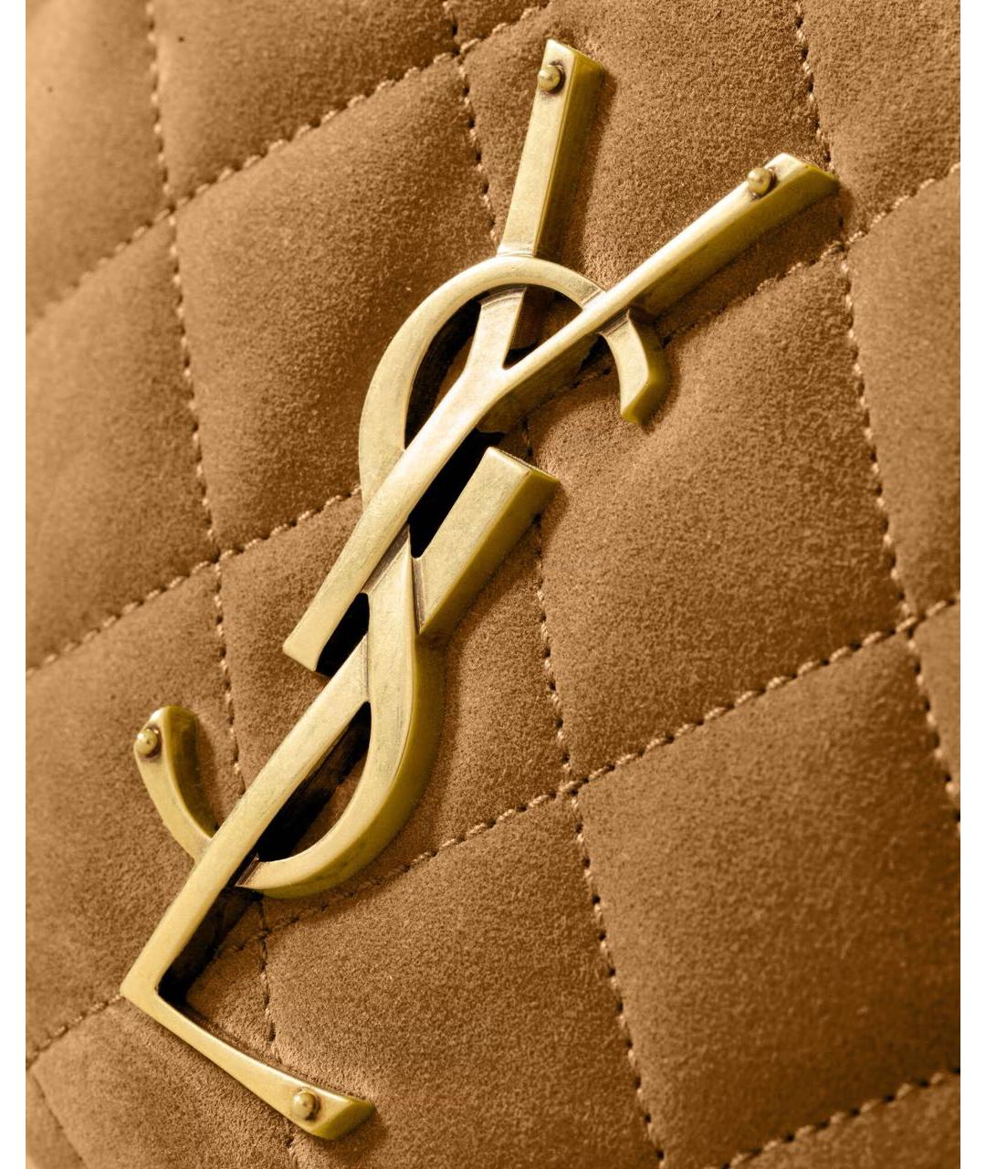 SAINT LAURENT Замшевая сумка с короткими ручками, фото 3