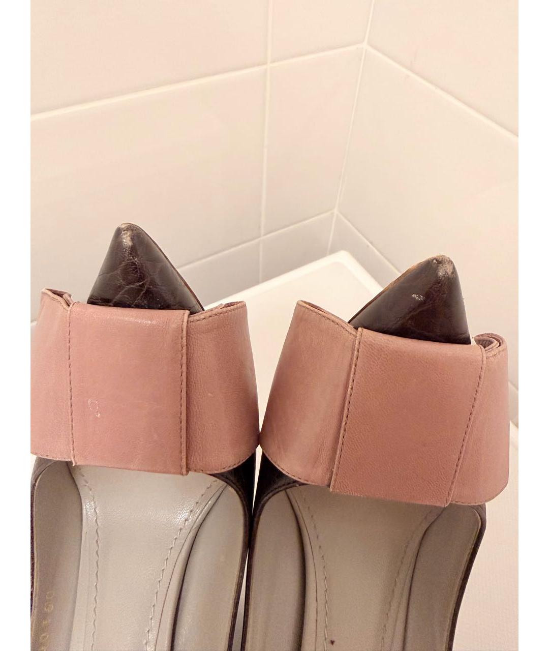 LOUIS VUITTON Бордовые кожаные туфли, фото 4