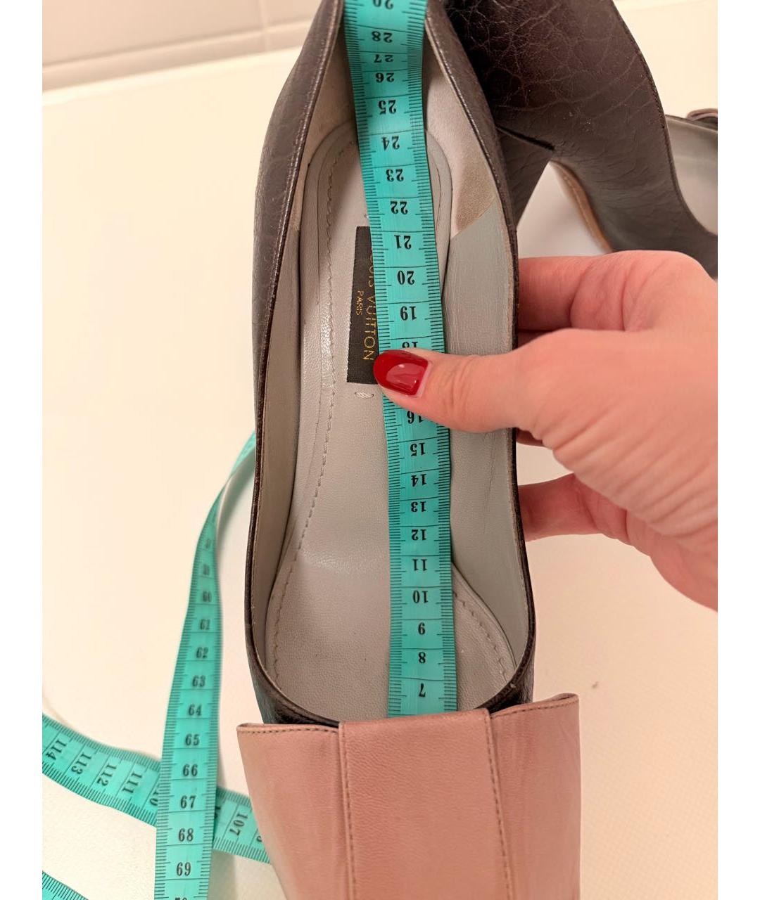 LOUIS VUITTON Бордовые кожаные туфли, фото 8