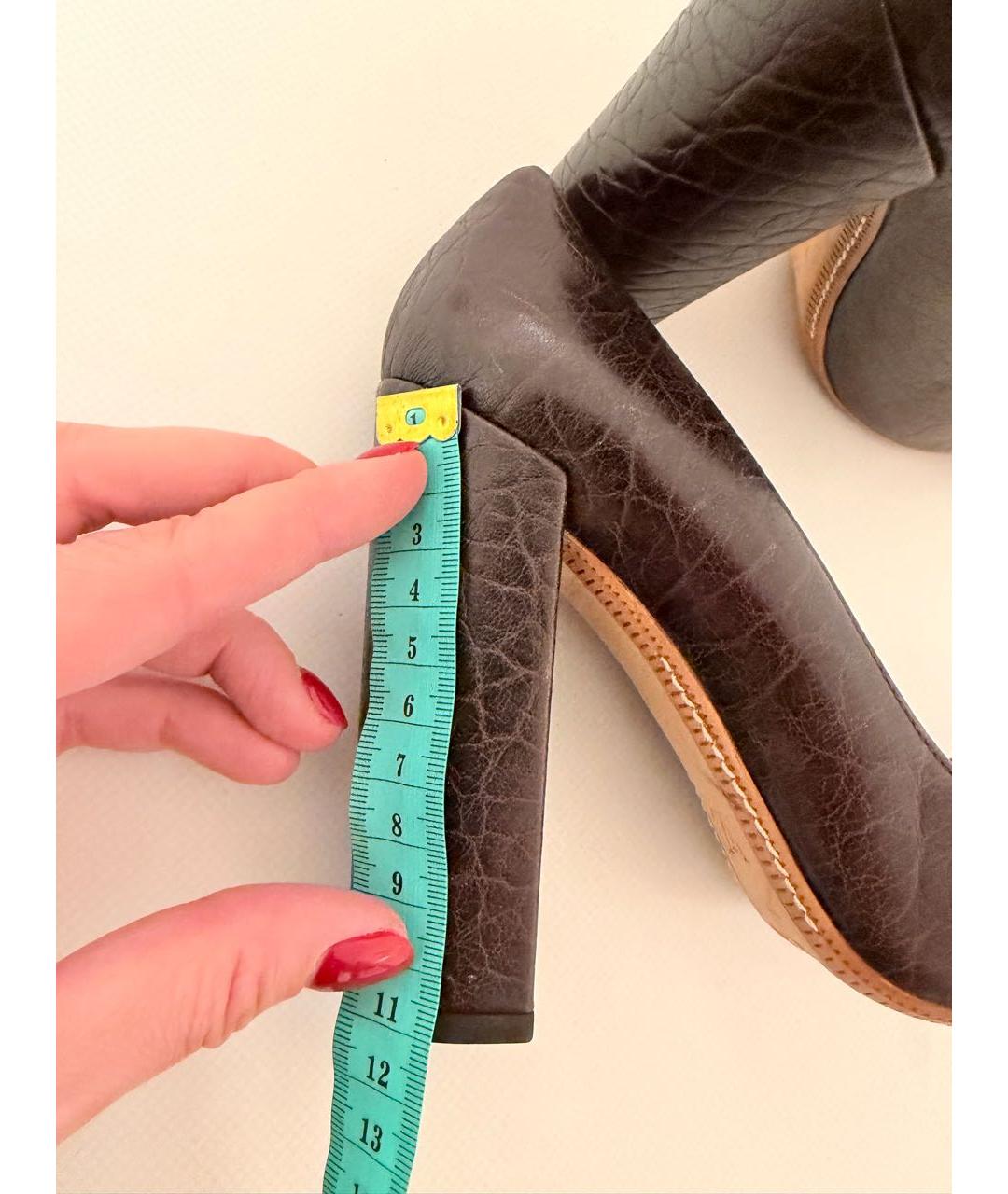 LOUIS VUITTON Бордовые кожаные туфли, фото 7