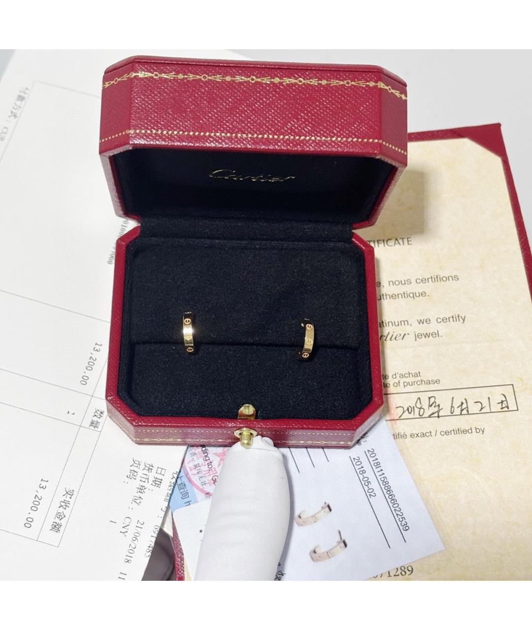 CARTIER Золотые серьги из розового золота, фото 2