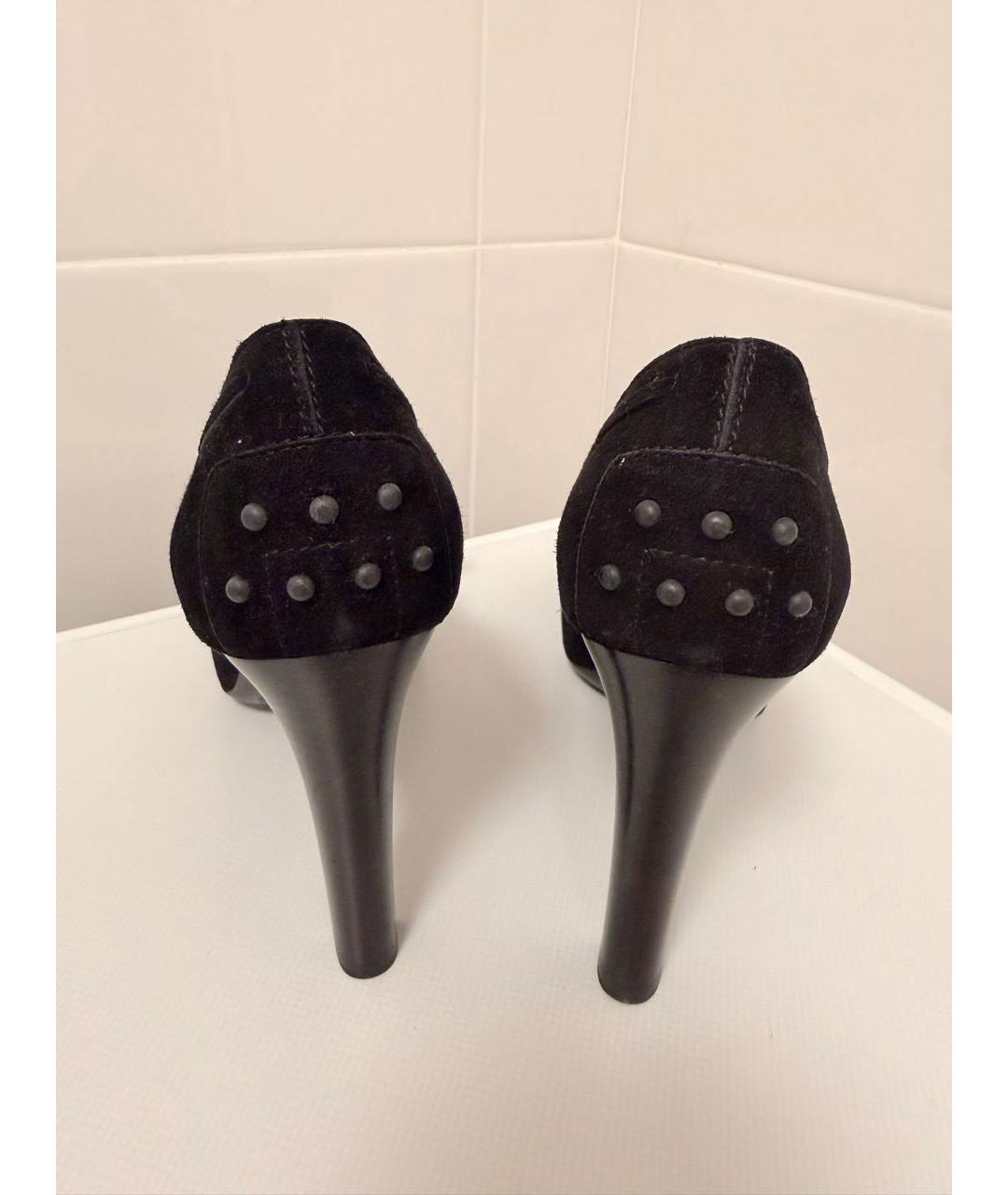 TOD'S Черные замшевые туфли, фото 3
