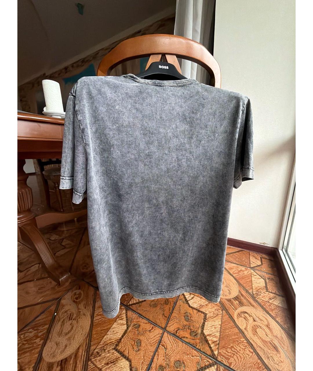 ALEXANDER WANG Серая хлопковая футболка, фото 2