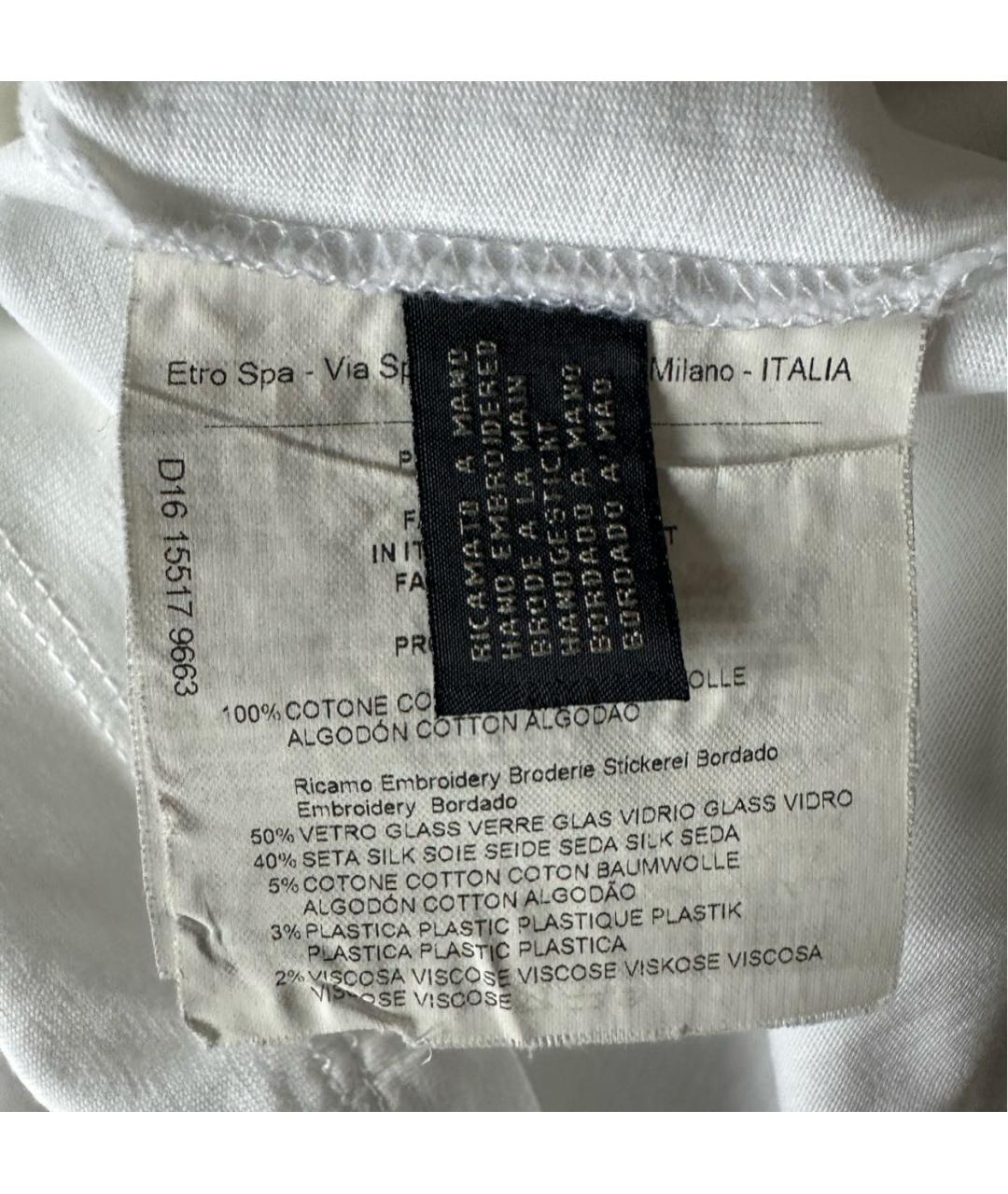 ETRO Белая льняная рубашка, фото 6