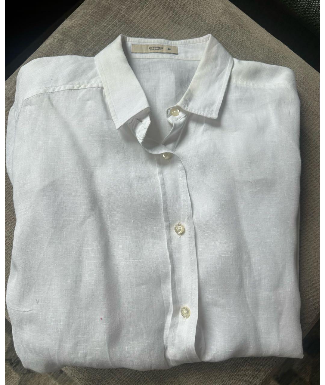ETRO Белая льняная рубашка, фото 7