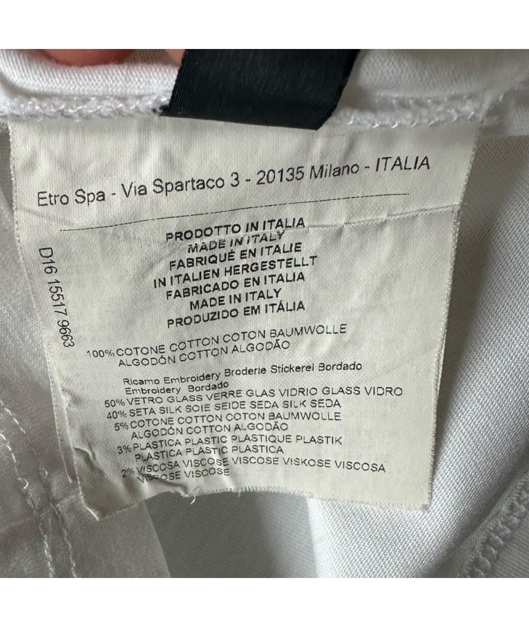 ETRO Белая льняная рубашка, фото 5