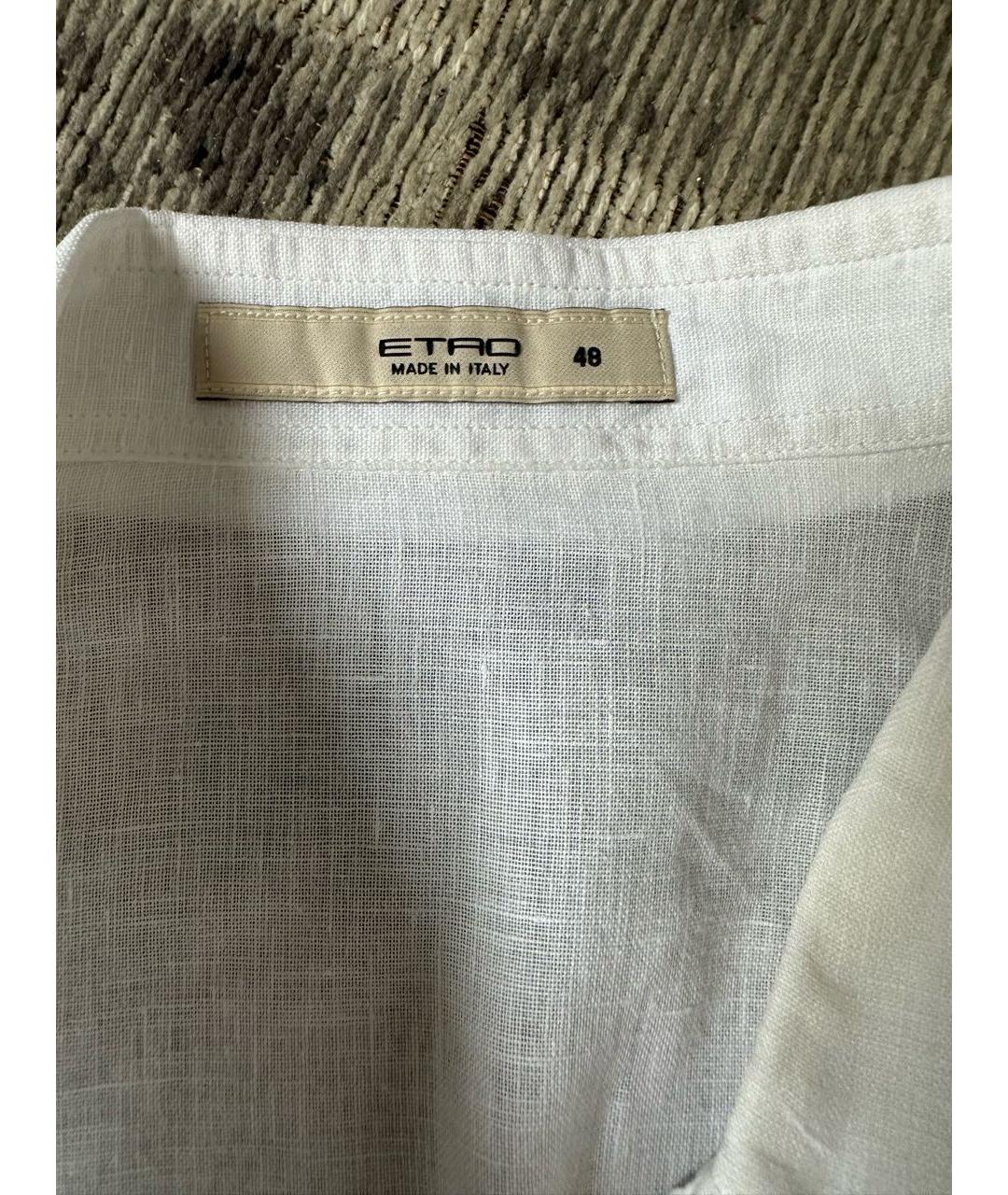 ETRO Белая льняная рубашка, фото 3
