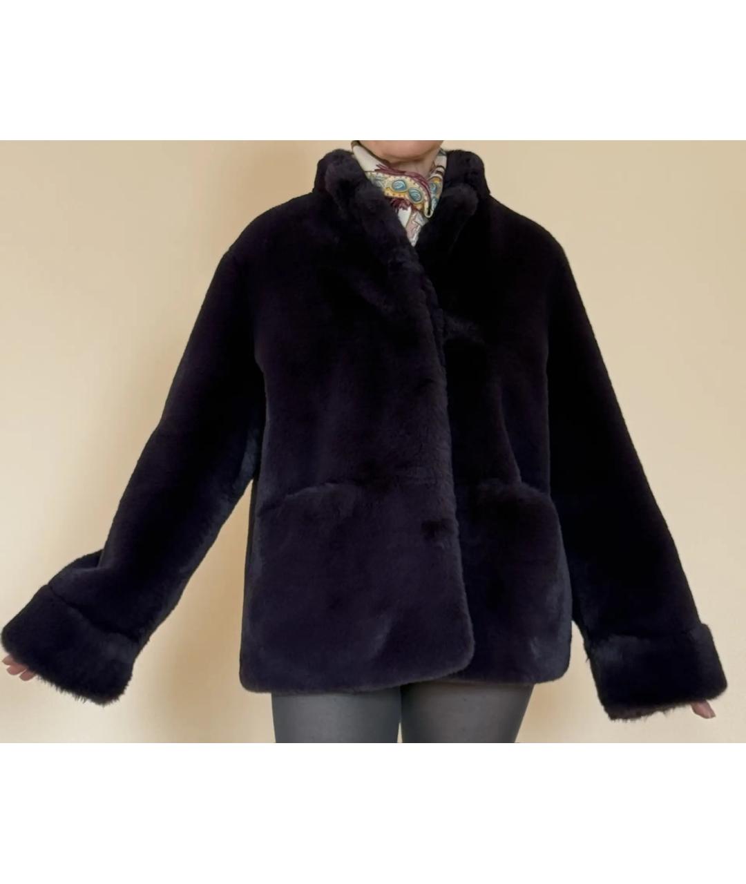 ARMANI EXCHANGE Фиолетовая полиэстеровая шуба, фото 5