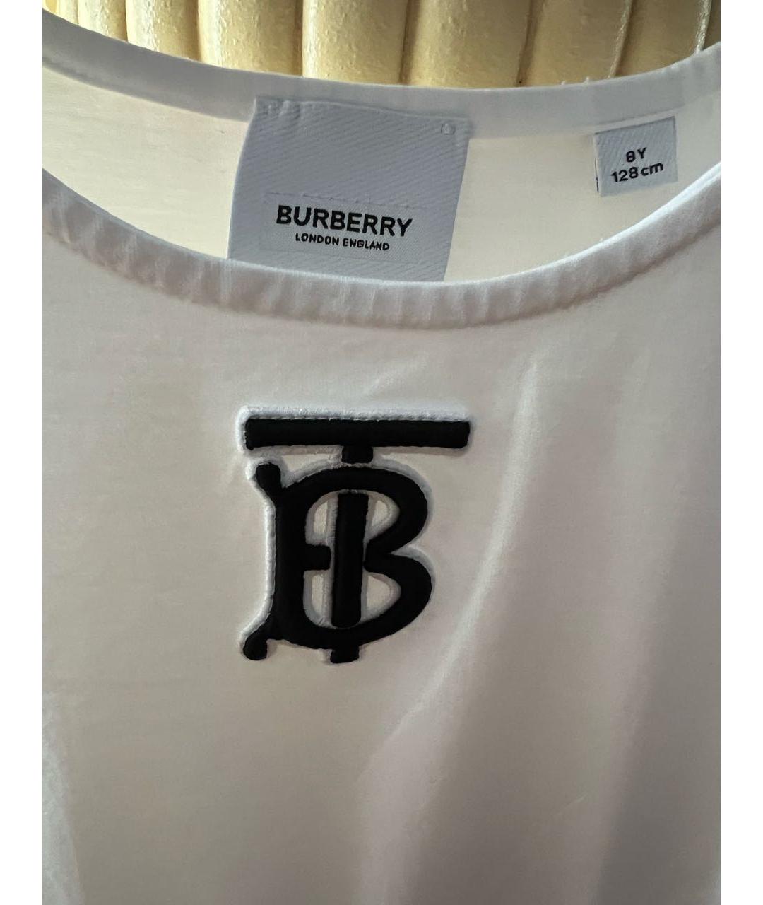 BURBERRY Белый хлопковый комбинезон, фото 3