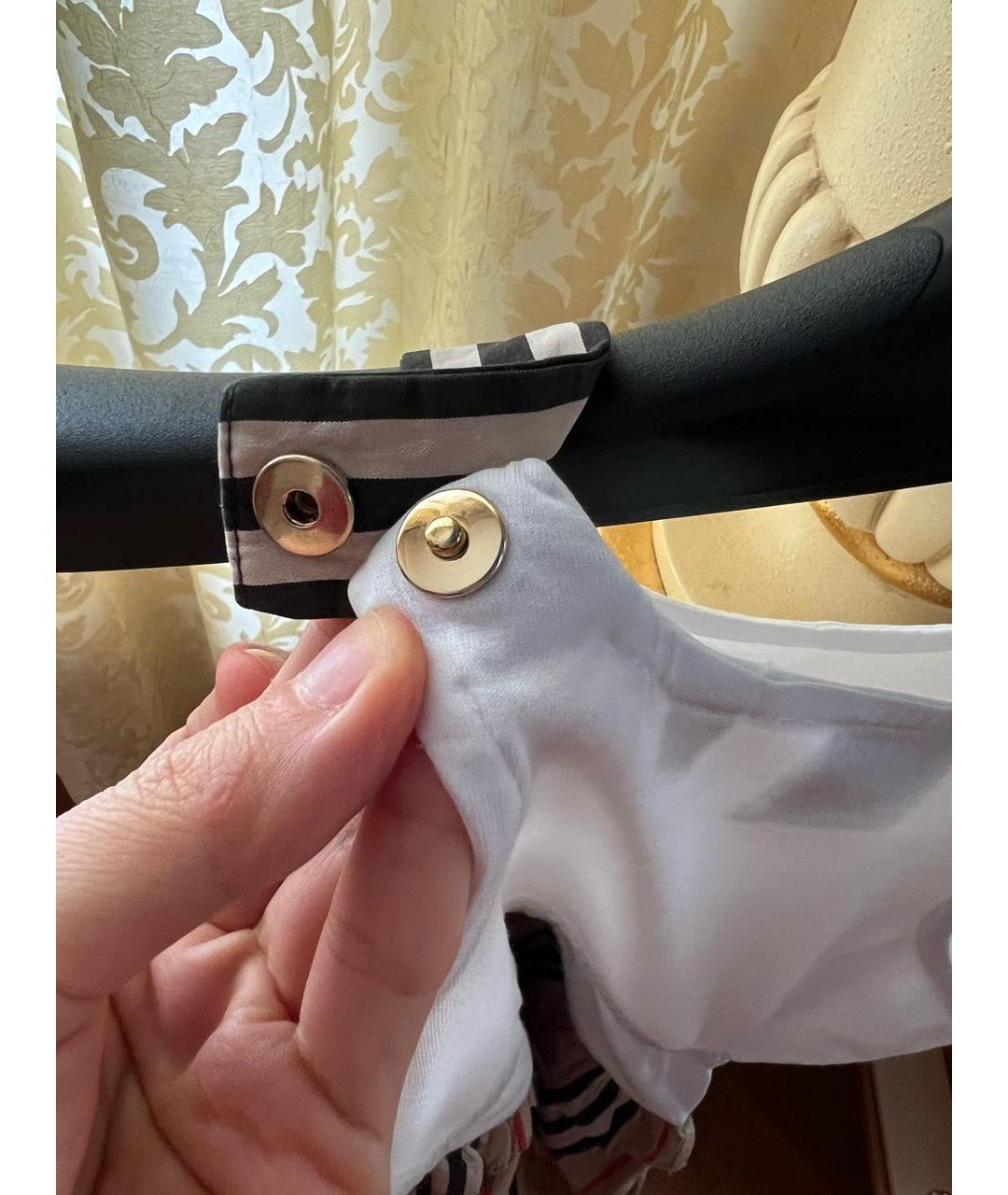 BURBERRY Белый хлопковый комбинезон, фото 4