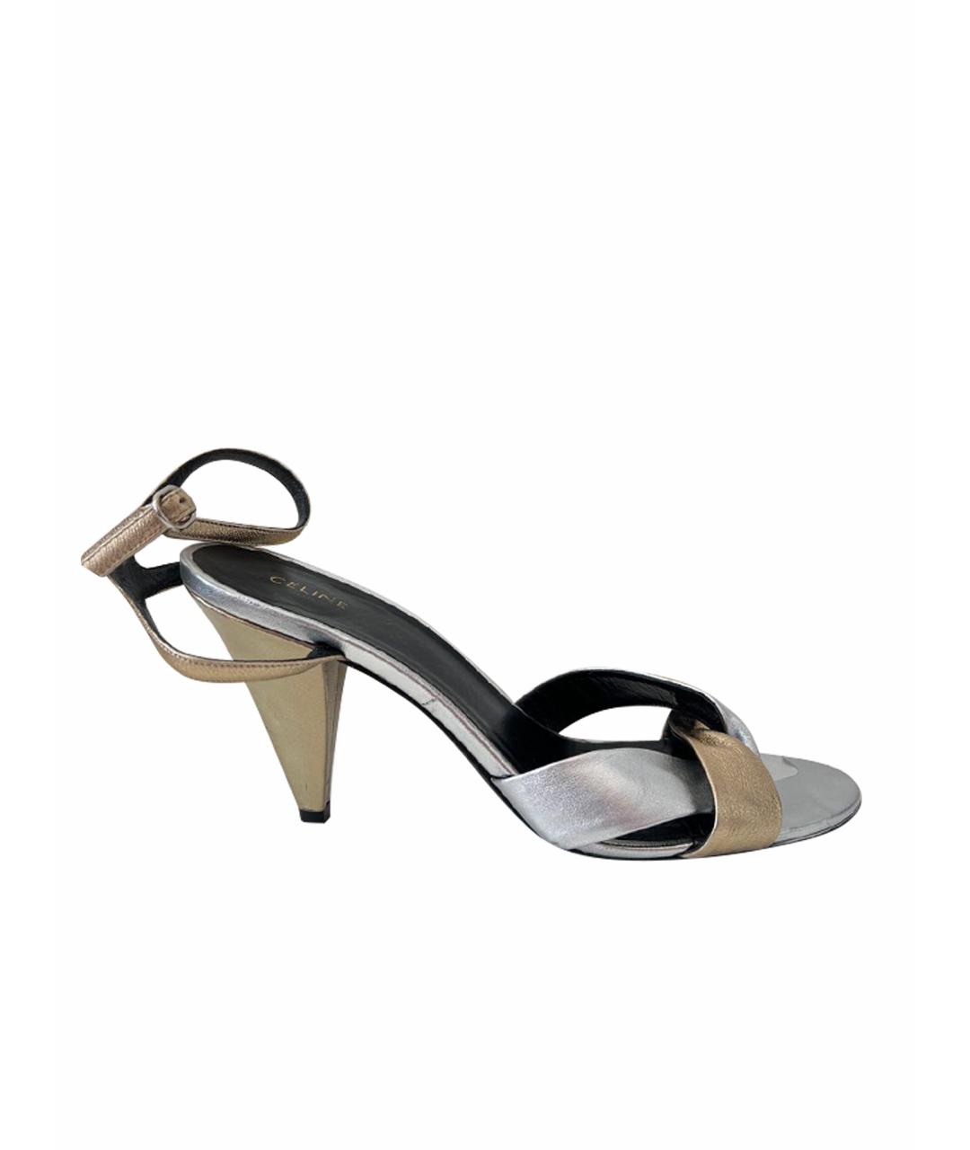 CELINE Серебряные босоножки, фото 1