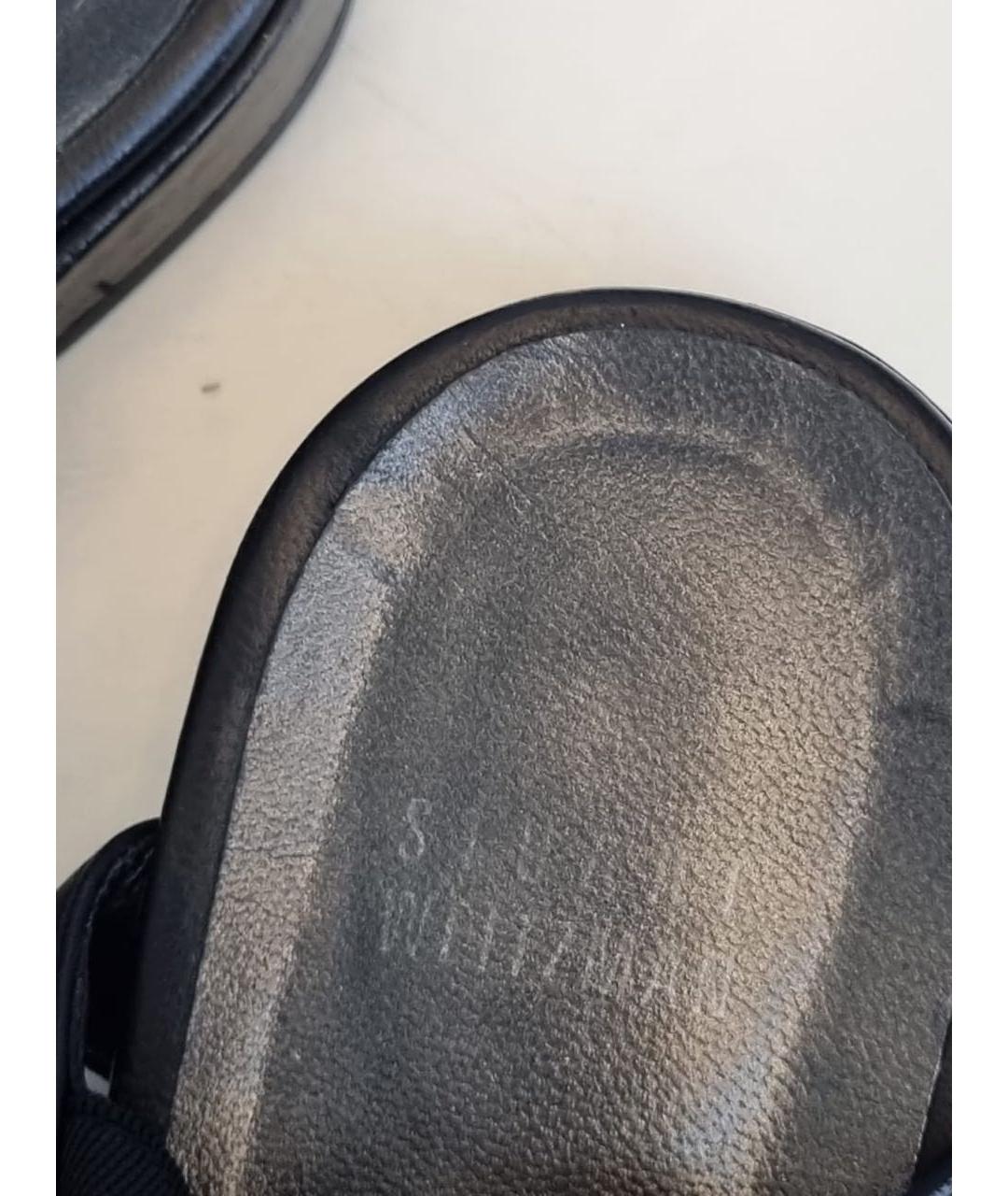 STUART WEITZMAN Черные кожаные сандалии, фото 3