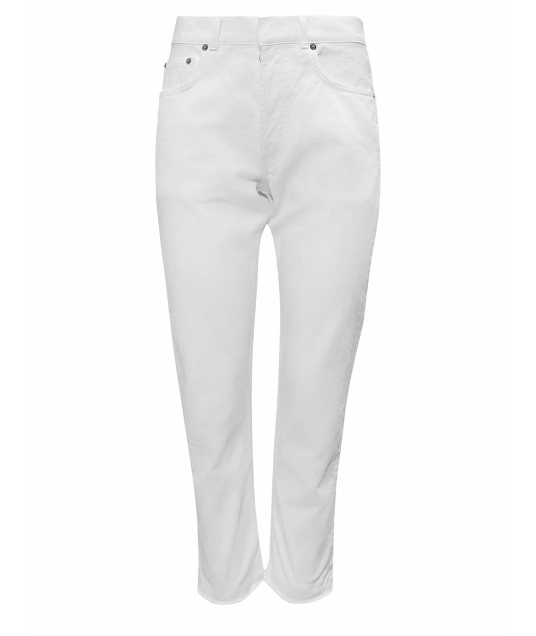 CHRISTIAN DIOR Белые хлопковые прямые джинсы, фото 1