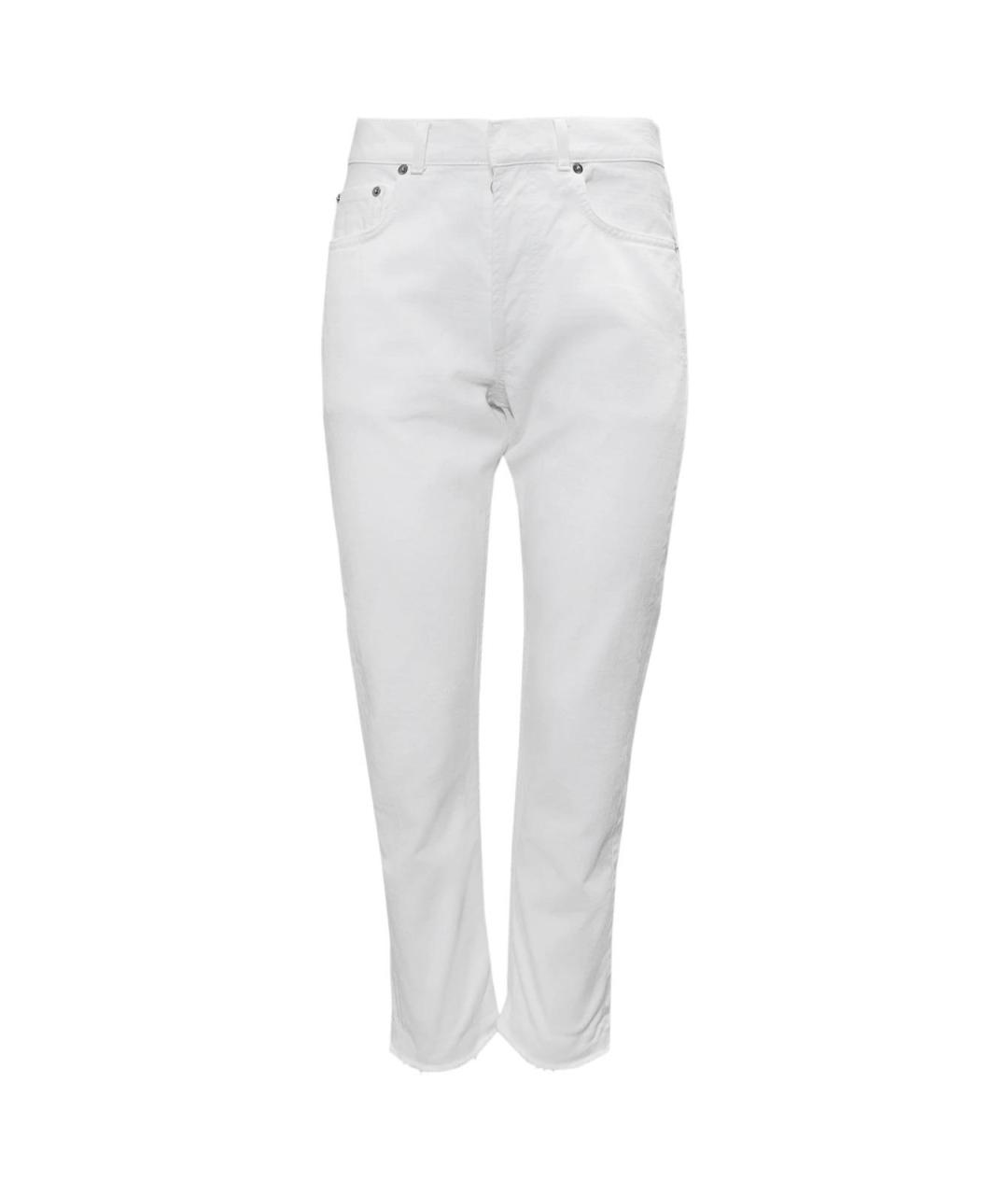 CHRISTIAN DIOR Белые хлопковые прямые джинсы, фото 4