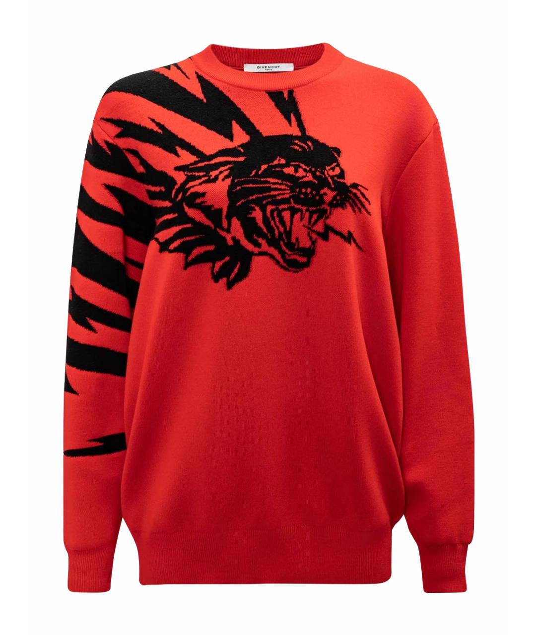 GIVENCHY Красный шерстяной джемпер / свитер, фото 1