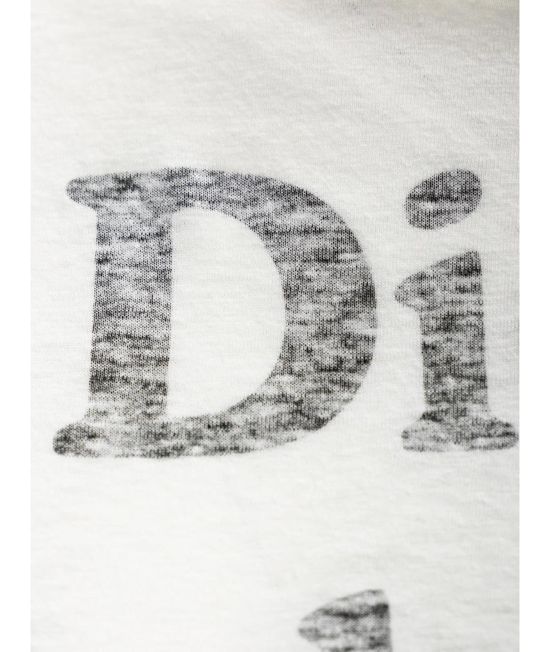 CHRISTIAN DIOR Белая хлопковая футболка, фото 3