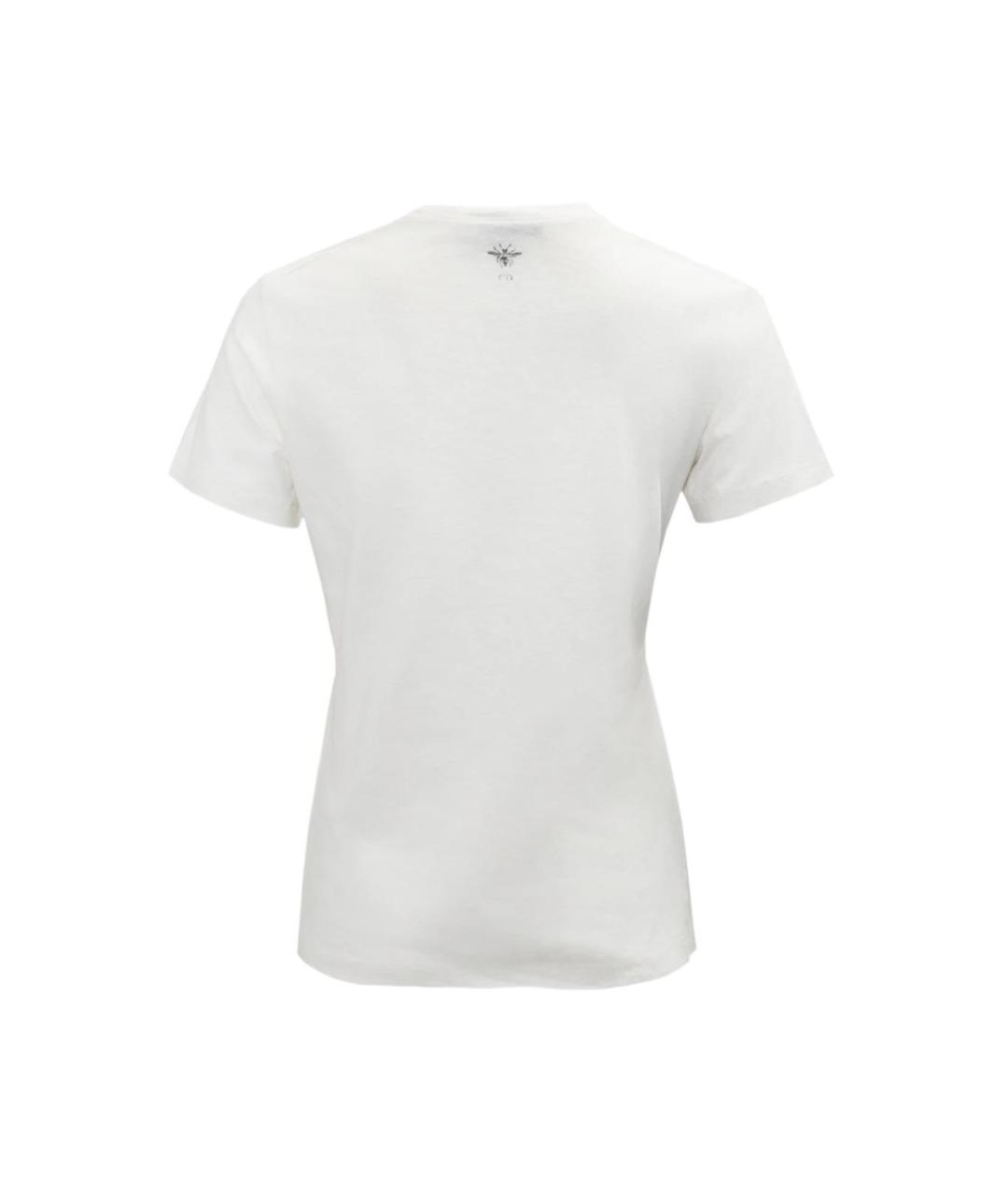 CHRISTIAN DIOR Белая хлопковая футболка, фото 2