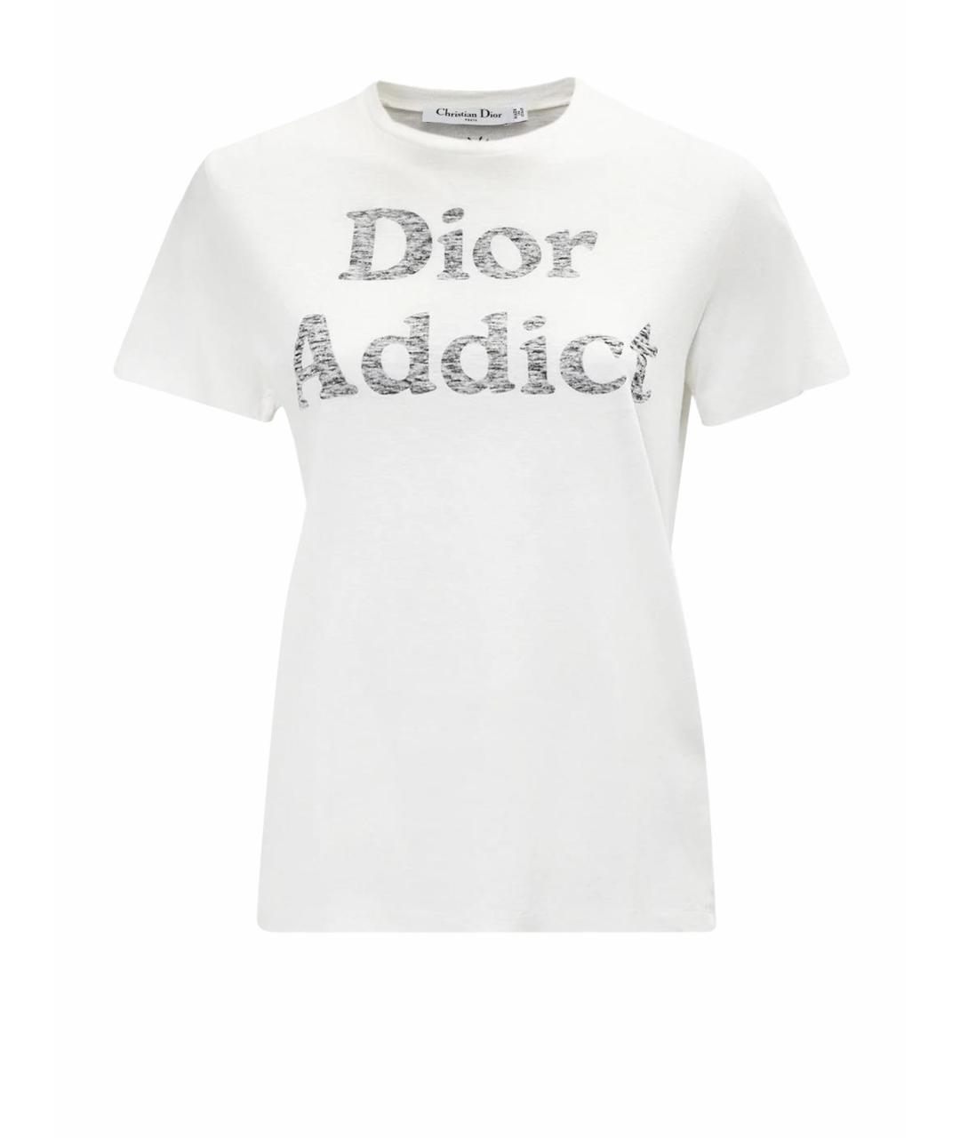 CHRISTIAN DIOR Белая хлопковая футболка, фото 1