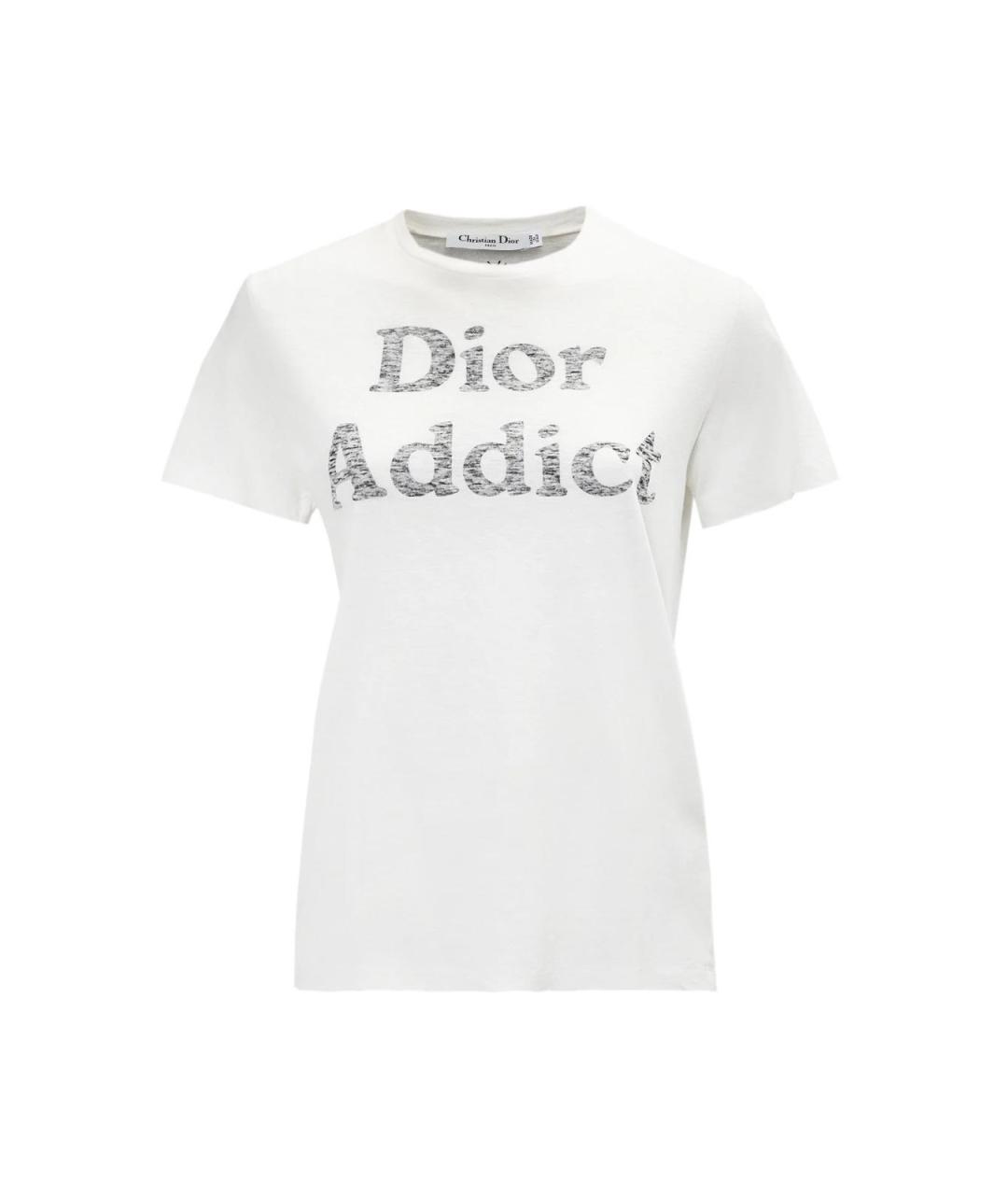 CHRISTIAN DIOR Белая хлопковая футболка, фото 4