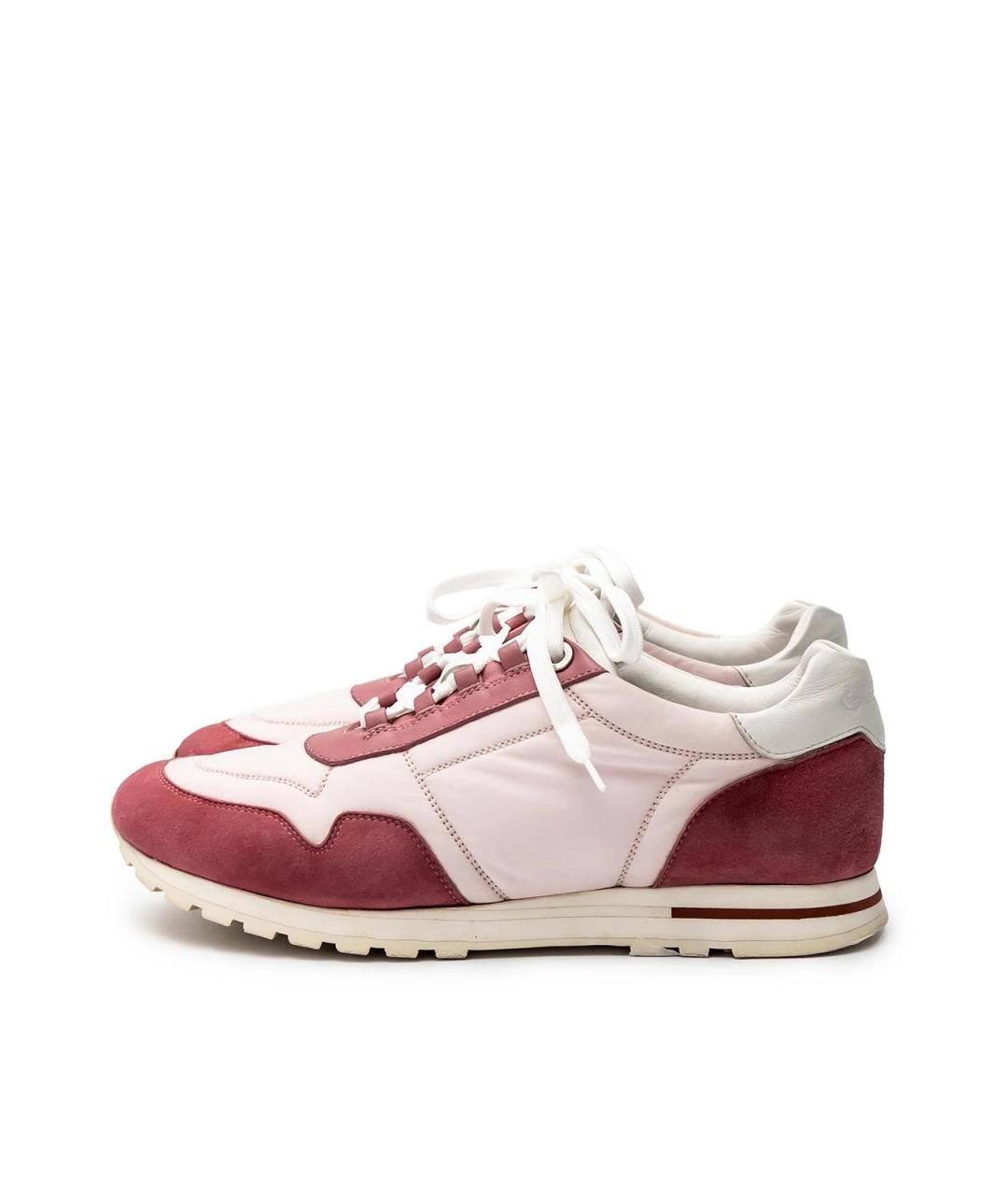 LORO PIANA Розовые замшевые кроссовки, фото 2