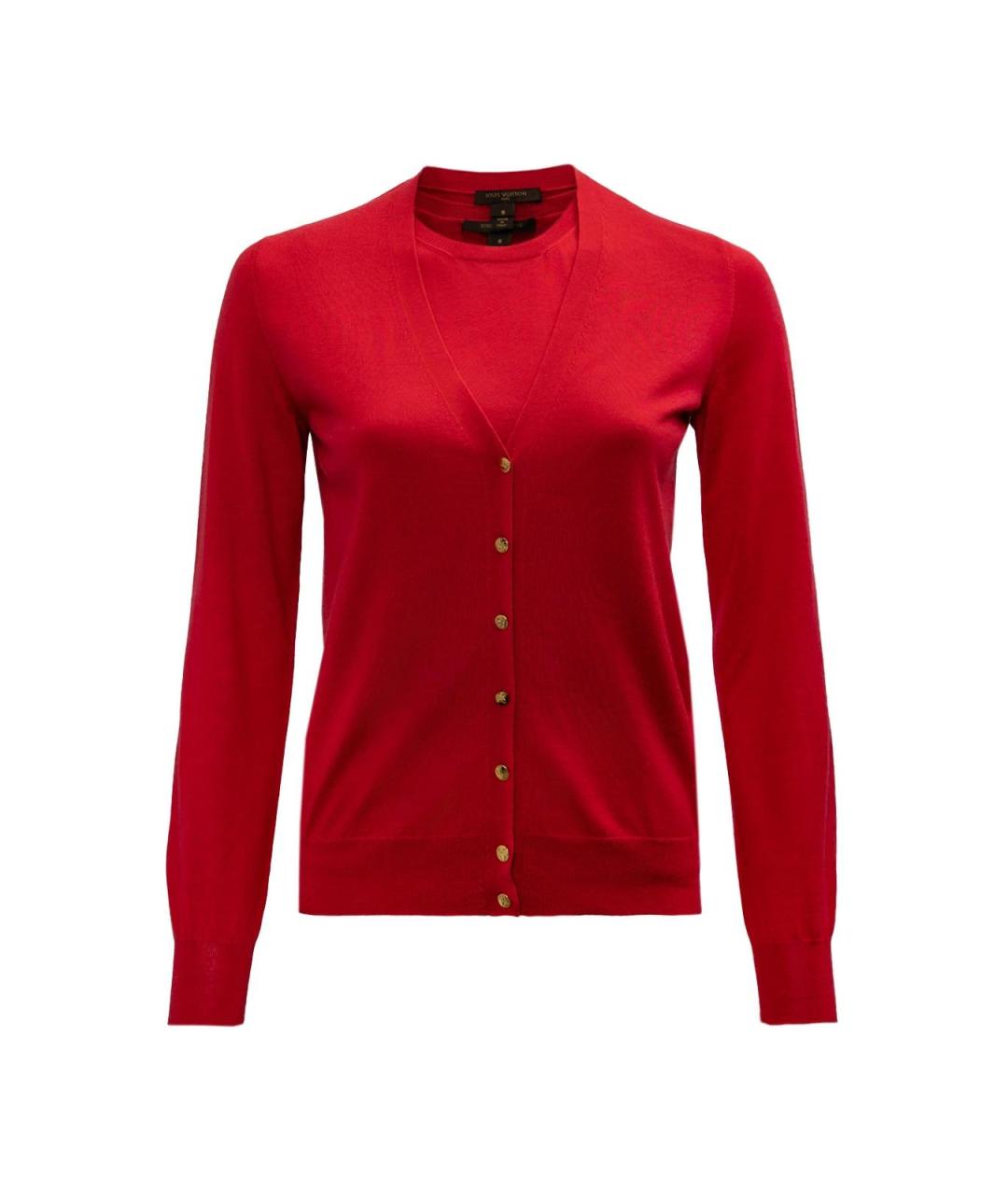 LOUIS VUITTON Красный кашемировый джемпер / свитер, фото 6