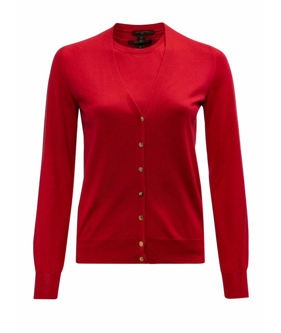 LOUIS VUITTON Красный кашемировый джемпер / свитер, фото 1