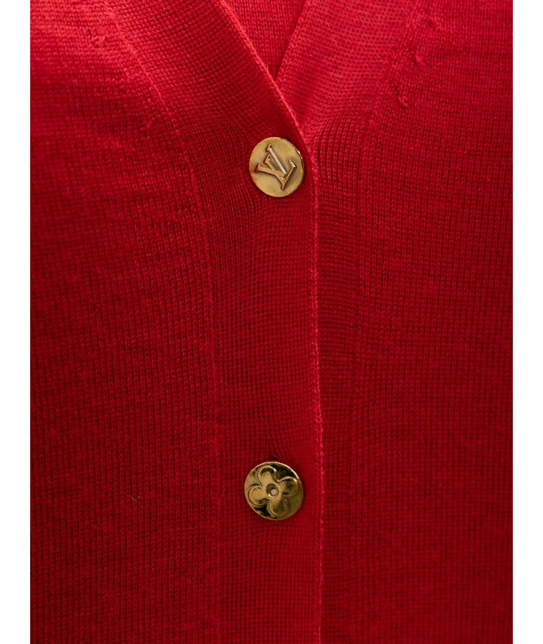LOUIS VUITTON Красный кашемировый джемпер / свитер, фото 4